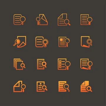 Search document icons Stock Illustration