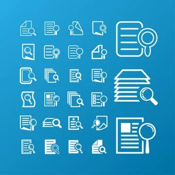 Search document icons Stock Illustration