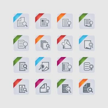 Search document icons Stock Illustration