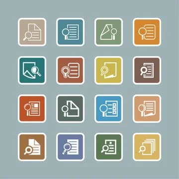 Search document icons Stock Illustration