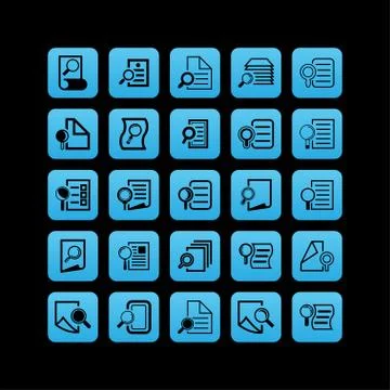 Search document icons Stock Illustration