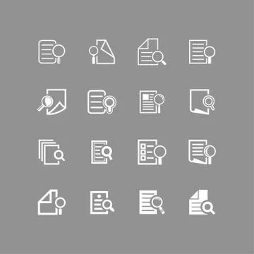 Search document icons Stock Illustration