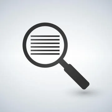 Search Document vector pictogram. Illustration style is a flat iconic symbol  Illustrazione stock