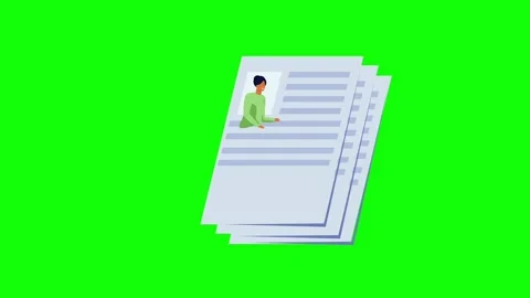 Search Documents on green screen animation (Chroma key) 스톡 동영상 311587671