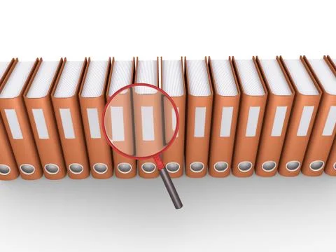 In search for documents Stock Illustration