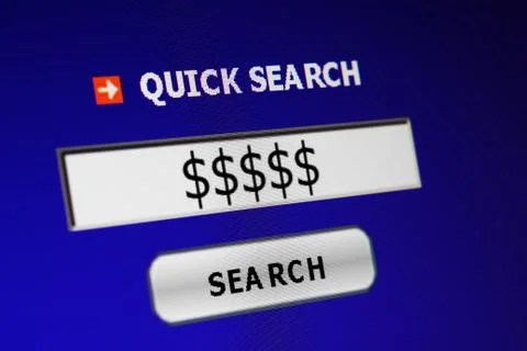 Search for dollars Fotos Stock