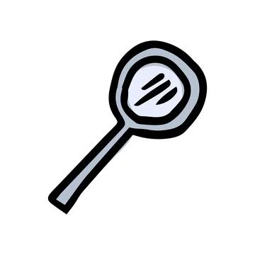 Search doodle icon vector. Magnifying glass symbol, loupe cartoon style Stock Illustration