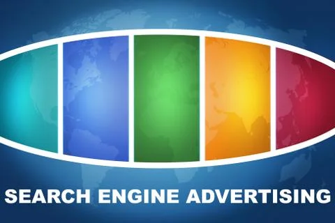Search engine advertising Stock Illustration