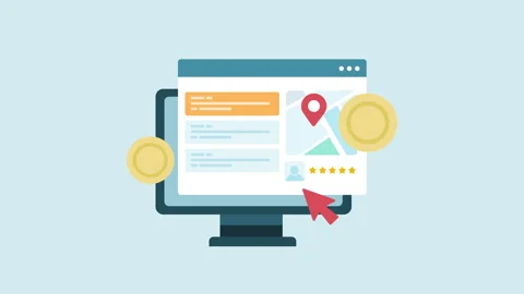 Search engine advertising, Pay per click 2d Animation with Alpha Matte Stock Footage 335917537