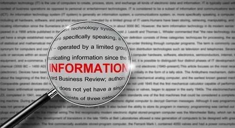 Search engine and Search Document. Information business searching Concept. Ilustração Stock