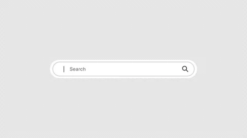 Search engine bar query, isolated on transparent with alpha channel. Stock Footage 297806775