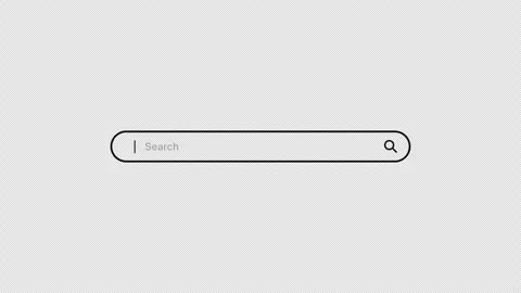 Search engine bar query, isolated on transparent with alpha channel. Stock Footage 297807039