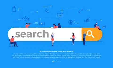Search engine concept Stock Illustration