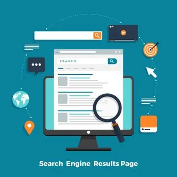 Search engine concept Stock Illustration