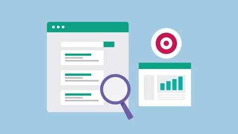 Search engine driving traffic to the website 2d Animation with Alpha Matte Stock Footage 335607960