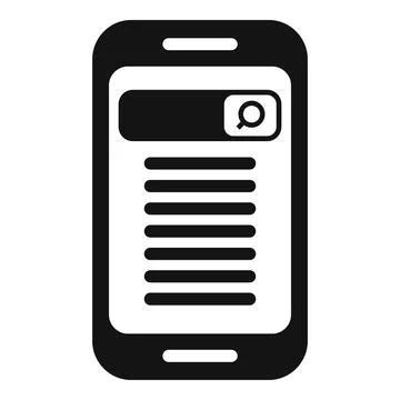 Search engine icon simple vector. Content seo website 스톡 일러스트