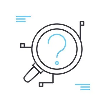 Search engine line icon, outline symbol, vector illustration, concept sign Stock Illustration