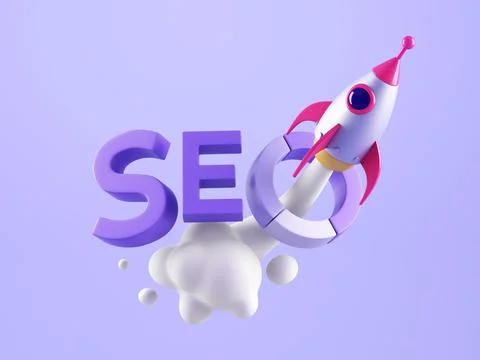 Search engine marketing concept 3D illustration Stock Illustration