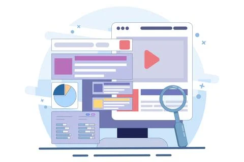 Search engine marketing concept Illustrazione stock