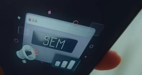 Search Engine Marketing concept, presentation Stock Footage 313441124