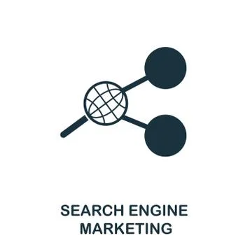 Search Engine Marketing creative icon. Simple element illustration. Search Stock Illustration