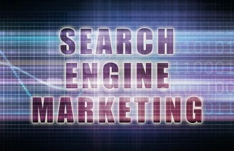Search engine marketing or sem on business chart Illustrazione stock