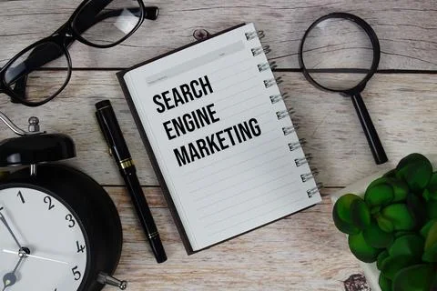 Search Engine Marketing (SEM) text on notepad, Business and Financial conce.. 写真素材
