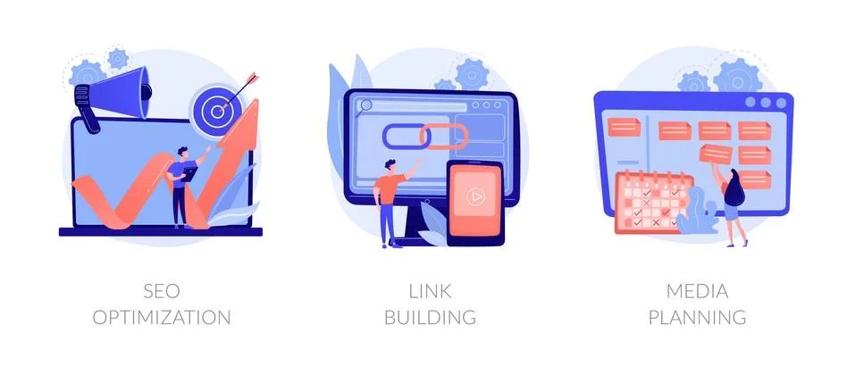 Search engine marketing vector concept metaphors. イラスト素材
