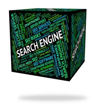 Search Engine Means Gathering Data And Analysis 스톡 일러스트