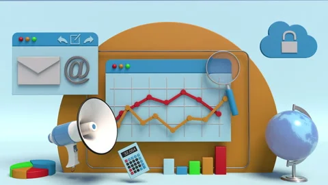 Search engine optimisation charts Stock Footage 201426926