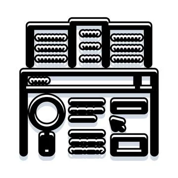 Search engine optimization concept with web analytics and data Illustrazione stock