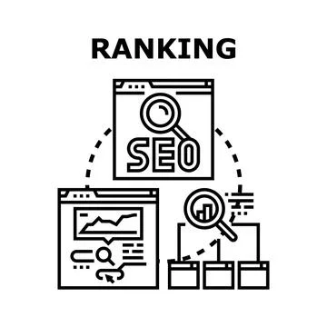 Search engine optimization concept for website ranking 스톡 일러스트