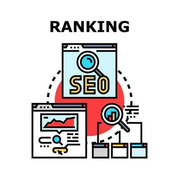 Search engine optimization concept for website ranking Stock Illustration