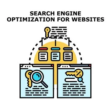 Search engine optimization concept for website visibility Stock Illustration