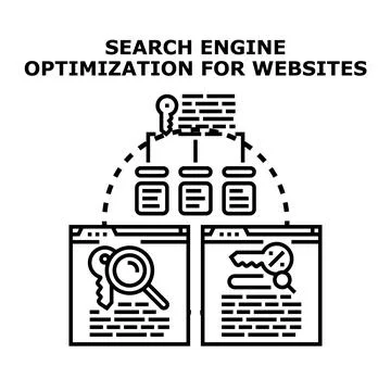 Search engine optimization concept for website visibility Stock Illustration