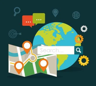 Search Engine Optimization design Ilustración de archivo