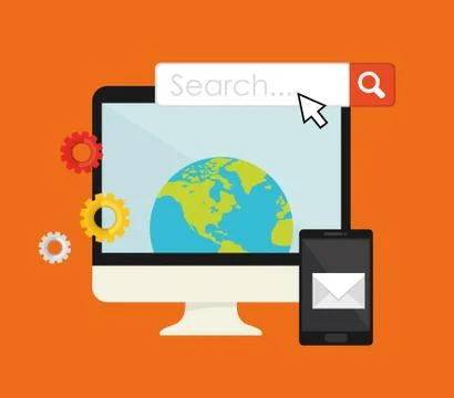 Search Engine Optimization design Ilustración de archivo