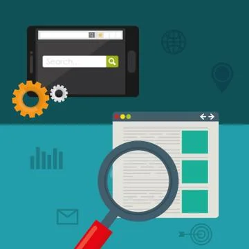 Search Engine Optimization design Ilustración de archivo