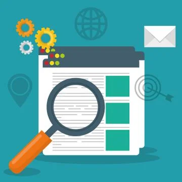 Search Engine Optimization design Ilustración de archivo