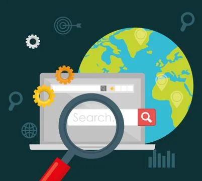 Search Engine Optimization design Ilustración de archivo