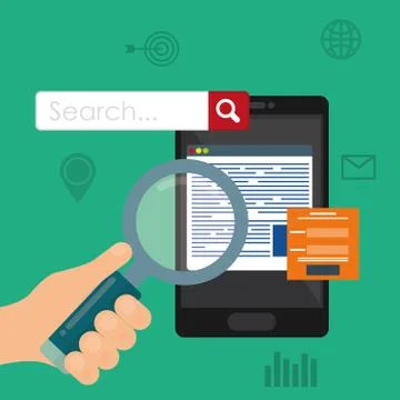 Search Engine Optimization design Stockillustratie