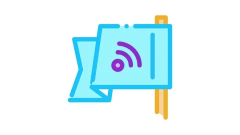 Search engine optimization destination flag Icon Animation Video stock 145284108