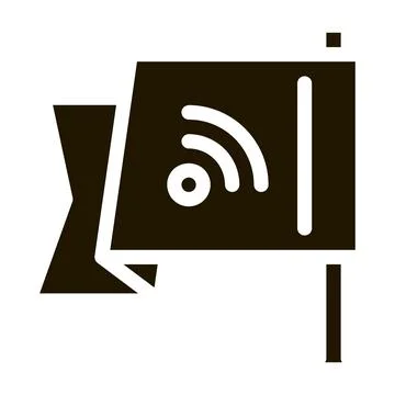 Search engine optimization destination flag icon Vector Glyph Illustration Stock Illustration