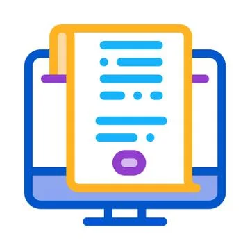 Search engine optimization document icon vector outline illustration Stockillustratie
