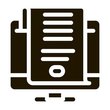 Search engine optimization document icon Vector Glyph Illustration Stock Illustration