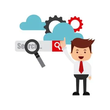 Search engine optimization flat icons イラスト素材