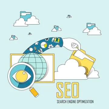 Search engine optimization Stockillustratie