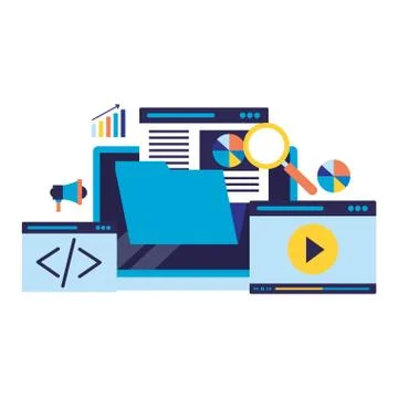 Search engine optimization Stockillustratie