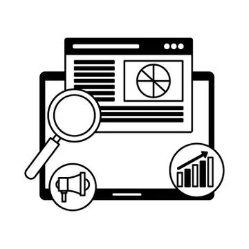Search engine optimization Illustrazione stock