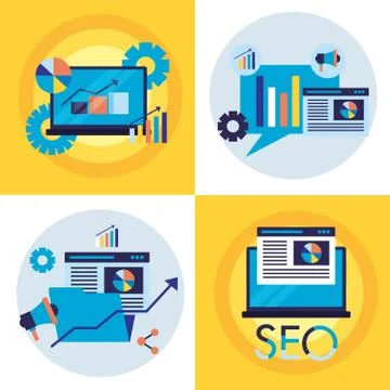 Search engine optimization Illustrazione stock